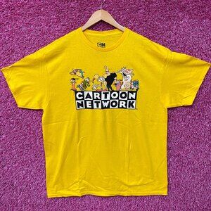 Cartoon Network Throwback Logo With Characters Graphic Print T-Shirt XL